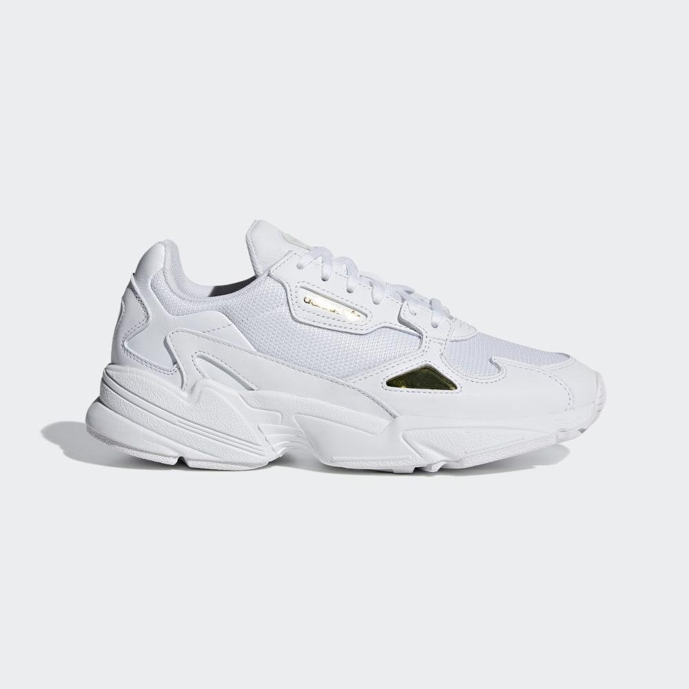 Adidas Falcon Hrvatska - Ženske Originals - Bijele/Zlatne Metalne (YCKRZO492)